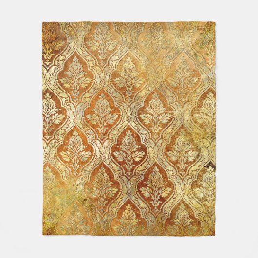 Vintager goldfarbener Hintergrund Fleecedecke (Vorderseite)