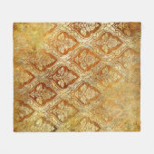 Vintager goldfarbener Hintergrund Fleecedecke (Vorderseite (Horizontal))