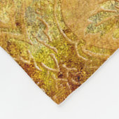 Vintager goldfarbener Hintergrund Fleecedecke (Ecke)