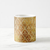 Vintager goldfarbener Hintergrund Kaffeetasse (Mittel)