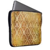 Vintager goldfarbener Hintergrund Laptopschutzhülle (Vorne Rechts)