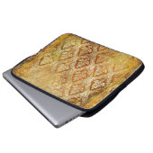 Vintager goldfarbener Hintergrund Laptopschutzhülle (Vorne Knopf)