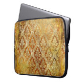 Vintager goldfarbener Hintergrund Laptopschutzhülle (Vorderseite Links)