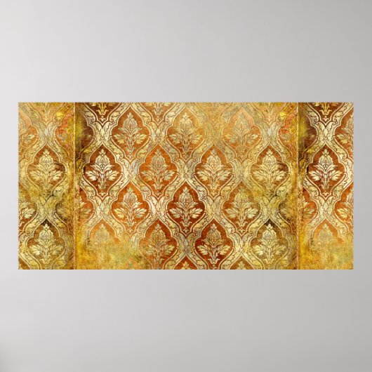 Vintager goldfarbener Hintergrund Poster (Vorne)