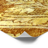 Vintager goldfarbener Hintergrund Poster (Ecke)