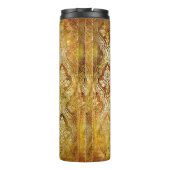 Vintager goldfarbener Hintergrund Thermosbecher (Rückseite)