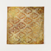 Vintager goldfarbener Hintergrund Wandteppich (Vorderseite (Horizontal))