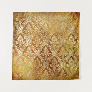 Vintager goldfarbener Hintergrund Wandteppich