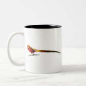 Vintager Goldfasernvogel Zweifarbige Tasse (Links)