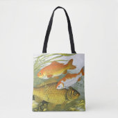 Vintager Goldfish Koi Fisch, Meeresaquatische See  Tasche (Vorderseite)