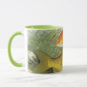 Vintager Goldfish Koi Fisch, Meeresaquatische See  Tasse (Links)