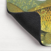 Vintager Goldfish-Koi-Fisch, Meeresleben Mousepad (Ecke)