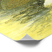 Vintager Goldfish-Koi-Fisch, Meeresleben Poster (Ecke)