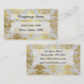 Vintager Goldfolien-Damast Visitenkarte (Vorne/Hinten)