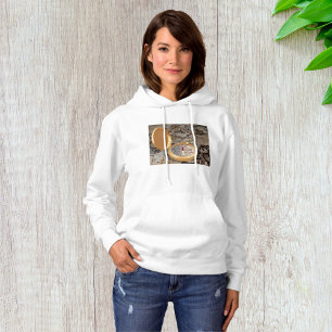 Vintager Goldkompass auf antiker Piratenkarte Hoodie