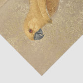 Vintager Goldpapagei Seidenpapier (Ausschnitt)