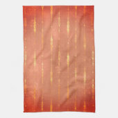 Vintager Goldstreifen-Kürbisorange Geschirrtuch (Vertikal)