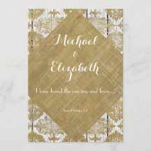 Vintager Goldteufel und Holz mit Bibelverse