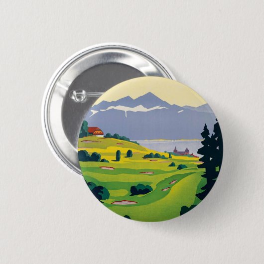 Vintager Golf Lausanne Button (Vorne & Hinten)