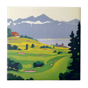 Vintager Golf Lausanne Fliese