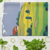 Vintager Golf Lausanne Geschirrtuch (Gefaltet)