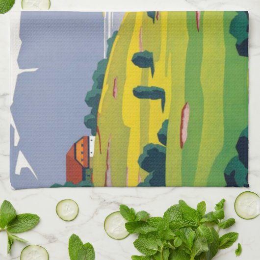 Vintager Golf Lausanne Geschirrtuch (Gefaltet)