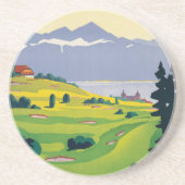 Vintager Golf Lausanne Getränkeuntersetzer (Vorne)