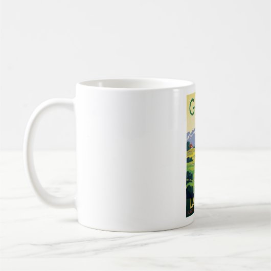 Vintager Golf Lausanne Kaffeetasse (Links)