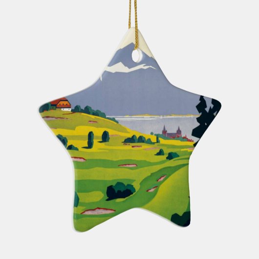 Vintager Golf Lausanne Keramikornament (Rechts)