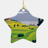 Vintager Golf Lausanne Keramikornament (Vorne)