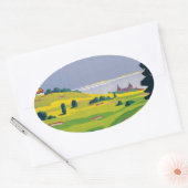 Vintager Golf Lausanne Ovaler Aufkleber (Umschlag)