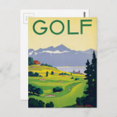 Vintager Golf Lausanne Postkarte (Vorne/Hinten)