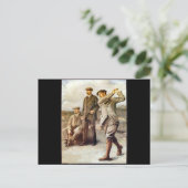 Vintager Golf Postkarte (Stehend Vorderseite)