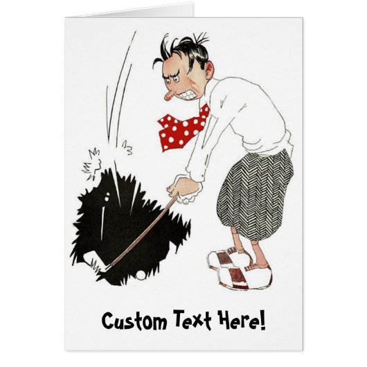 Vintager Golf Sports Spaß, Alberner Golfer (Vorne)