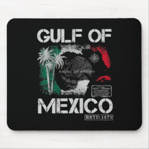 Vintager Golf von Mexiko 1672 Historische Karte Re Mousepad