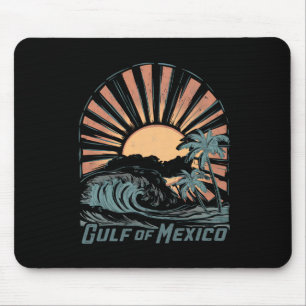 Vintager Golf von Mexiko Beach Palms Sommerurlaub Mousepad