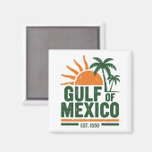 Vintager Golf von Mexiko Beach Sunset Magnet (Vorderseite/Rückseite)