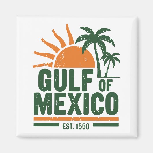 Vintager Golf von Mexiko Beach Sunset Magnet (Vorne)