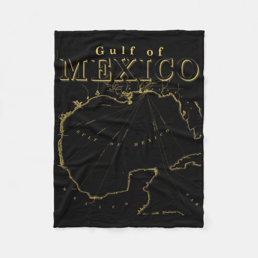Vintager Golf von Mexiko - Küstengeschichte Fleecedecke (Vorderseite)