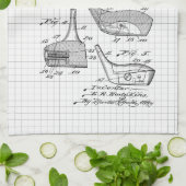 Vintager Golfclub Geschirrtuch (Gefaltet)