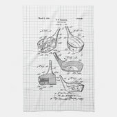 Vintager Golfclub Geschirrtuch (Vertikal)