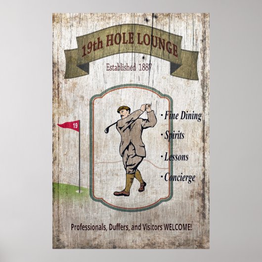 Vintager Golfclub Poster (Vorne)
