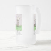 Vintager Golfditty-Trophäepreis-Glaskrug Mattglas Bierglas (VorderseiteRechts)
