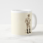 Vintager Golfer mit Tabakpfeifen und Stiefeln Jumbo-Tasse (Vorderseite Rechts)