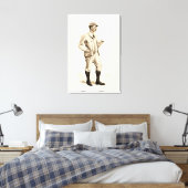 Vintager Golfer mit Tabakpfeifen und Stiefeln Leinwanddruck (Insitu (Schlafzimmer))