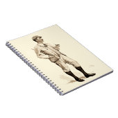 Vintager Golfer mit Tabakpfeifen und Stiefeln Notizblock (Rechte Seite)