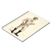 Vintager Golfer mit Tabakpfeifen und Stiefeln Notizblock (Linke Seite)