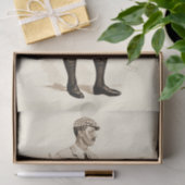 Vintager Golfer mit Tabakpfeifen und Stiefeln Seidenpapier (Geschenk)