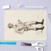 Vintager Golfer mit Tabakpfeifen und Stiefeln Seidenpapier (Handwerk)