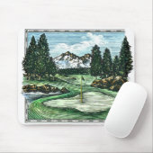 Vintager Golfplatz Mousepad (Mit Mouse)